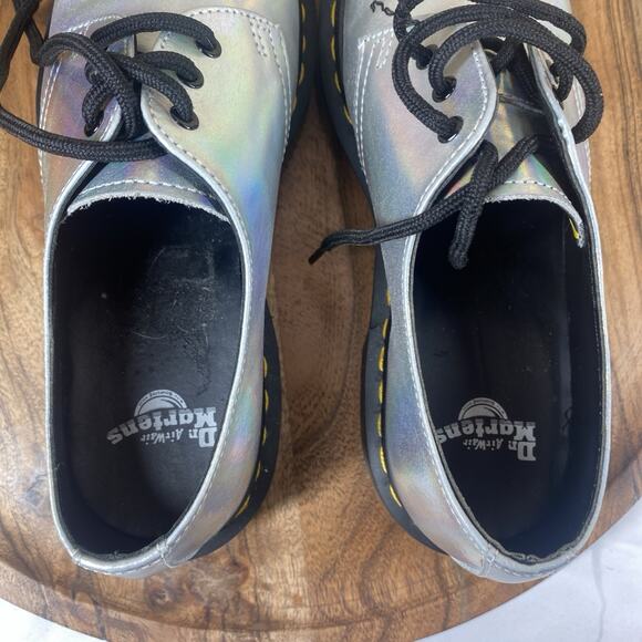 Dr Martens 1461 Womens Silver Iced Metallic Rainbow Size 6 Shoes Sneakers - Picture 7 of 10
